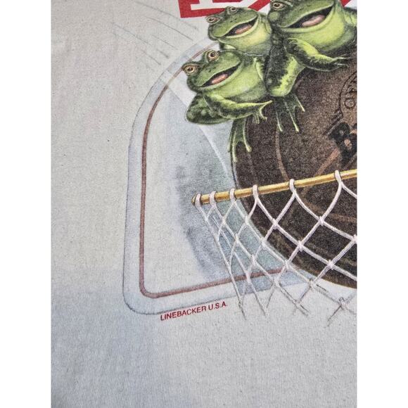 Vintage 90's Budweiser Beer Frogs Basketball Graphic T-Shirt Size XL Boxy - Picture 3 of 7